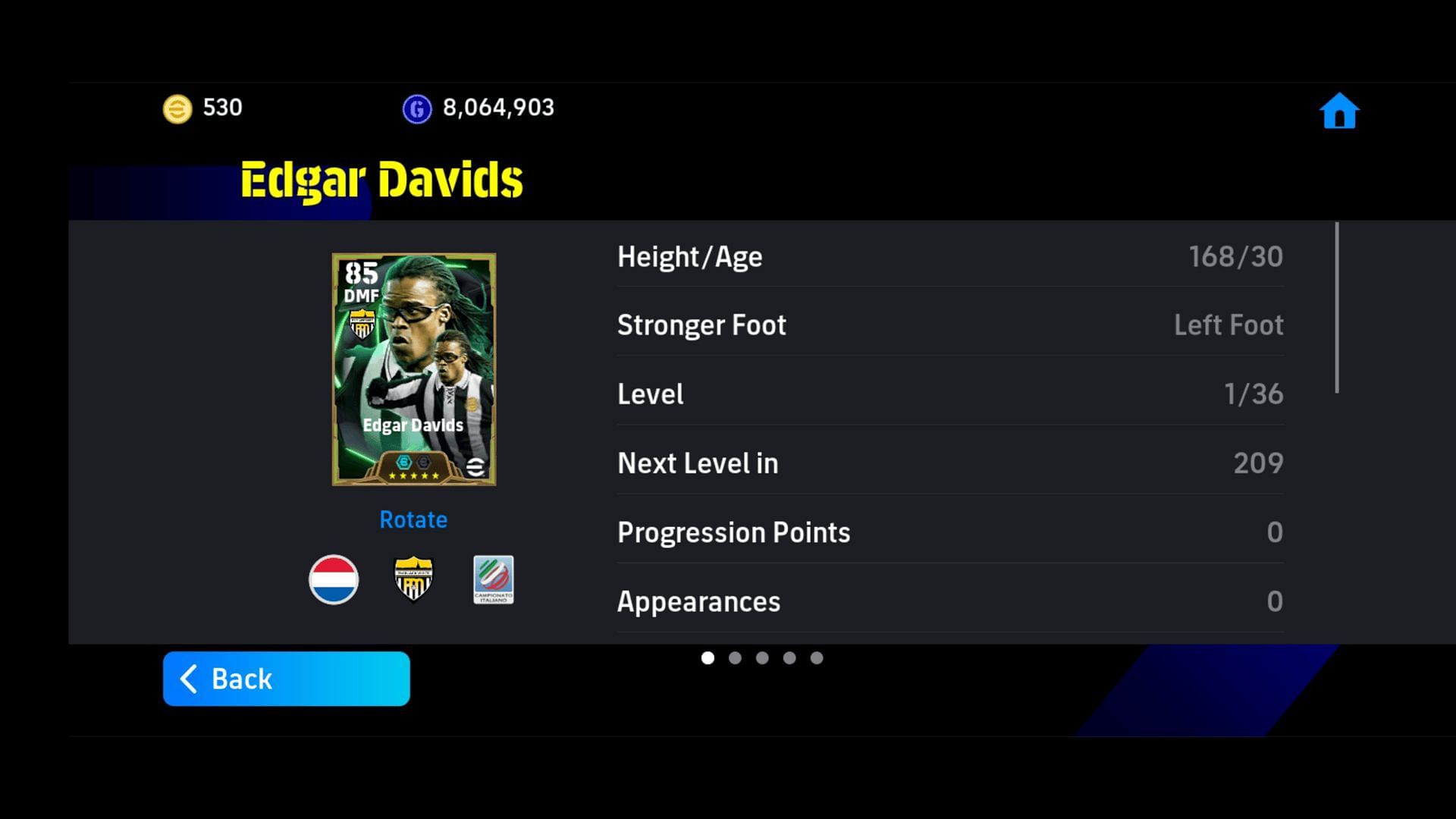 Edgar Davids has both offensive and defensive qualities (Image via Konami)